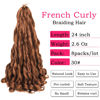Picture of French Curly Braiding Hair 24 Inch 8 Packs - Pre Stretched Bouncy Braiding Hair- Loose Wavy Braiding Hair Synthetic Hair Extensions For Black Women (24 inch 8 packs, 30)