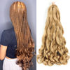 Picture of French Curly Braiding Hair 24 Inch 8 Packs - Pre Stretched Bouncy Braiding Hair- Loose Wavy Braiding Hair Synthetic Hair Extensions For Black Women (24 inch 8 packs, 27)