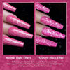 Picture of RARJSM Reflective Glitter Gel Nail Polish Sparkling Diamond Neon Pink Gel Polish Holographic Iridescent Shimmer LED UV Soak Off Sparkle Hot Pink Gel Polish Nail Art Manicure Salon DIY at Home