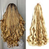 Picture of French Curly Braiding Hair 18 Inch 8 Packs - Pre Stretched Bouncy Braiding Hair- Loose Wavy Braiding Hair Synthetic Hair Extensions For Black Women (18 inch 8 packs 27/613)