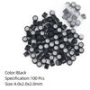 Picture of Vlasy 100Pcs 4mm Silicone Lined Micro Ring Beads for Hair Extensions 5Colors Apply (100Pcs Black)