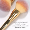 Picture of Powder Brush,Daubigny Large Powder Brush Flat Arched Premium Durable Kabuki Makeup Brush Perfect For Blending Liquid,Cream and Flawless Powder,Buffing, Blending,Concealer (Gold)