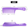 Picture of BEAYUNG 2 PCS Large Wide Tooth Comb, Shower Combs for Women, Curly Hair Brush, Detangling Comb, Hair Styling Comb, Hairdressing Tool (1Purple,1Blue)