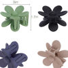 Picture of Flower Hair Clips 6 PCS Flower Claw Clips Daisy Clips for Women Matte Large Claw Clips Strong Hold Jaw Clamps Hair Accessories for Thick Hair 6 Colors
