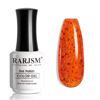 Picture of RARJSM Rainbow Glitter Gel Nail Polish Diamond Gel Polish Orange Red Big Flakes Sparkly Chunky Iridescent Pigments Nail Gel Polish Soak off Led UV Curing Required for Nail Art Salon Manicure