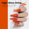 Picture of RARJSM Rainbow Glitter Gel Nail Polish Diamond Gel Polish Orange Red Big Flakes Sparkly Chunky Iridescent Pigments Nail Gel Polish Soak off Led UV Curing Required for Nail Art Salon Manicure