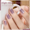 Picture of RARJSM Glitter Gel Polish Metallic Rose Pink Shiny Diamond Sparkly Holographic Iridescent Chunky Purple Pink Pigments Nail Gel Polish Soak off Led UV Curing Required for Nail Art Salon Manicure