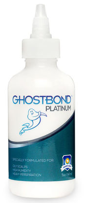 Picture of GHOSTBOND Platinum Water Resistant Wig Glue for Extreme Heat - 5oz - Hair Replacement Adhesive for Poly and Lace Wigs. Invisible Bonding Hair Glue - Strong Hold Lace Front Glue