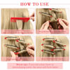 Picture of 48 Pieces Hair Perm Rods Short Cold Wave Rods Plastic Perming Rods Hair Curling Rollers Curlers with Steel Pintail Comb Rat Tail Comb for Hairdressing Styling Supplies (0.2 Inch, Red)