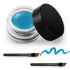 Picture of Erinde Gel Eyeliner, Waterproof Long Lasting Cream Eyeliner Gel, High-Intensity Pigments Smudge-Proof Eye Liner Makeup, Eyeshadow Primer Eyeliner with 2PCS Eyeliner Brushes 10# Water Blue