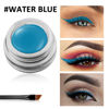 Picture of Erinde Gel Eyeliner, Waterproof Long Lasting Cream Eyeliner Gel, High-Intensity Pigments Smudge-Proof Eye Liner Makeup, Eyeshadow Primer Eyeliner with 2PCS Eyeliner Brushes 10# Water Blue