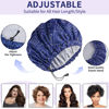 Picture of 3 PCS Shower Caps for Women, Upgrade Comfortable & Extra Large & Double Layers Waterproof Bath Cap, Oversized Designed Adjustable Hem Hair Cap for All Hair Lengths/Style