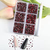Picture of Beadsland 7200pcs Flatback Rhinestones,Dark Red Rhinestones Nail Gems Round Crystal Rhinestones for Crafts,Mixed 6 Sizes with Wax Pencil Kit, SS3-SS10,Dark Siam