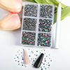 Picture of Beadsland 7200pcs Flatback Rhinestones,Green Rhinestones Nail Gems Round Crystal Rhinestones for Crafts,Mixed 6 Sizes with Wax Pencil Kit, SS3-SS10,Green Volcano