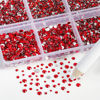 Picture of Beadsland 7200pcs Flatback Rhinestones,Light Red Rhinestones Nail Gems Round Crystal Rhinestones for Crafts,Mixed 6 Sizes with Wax Pencil Kit, SS3-SS10,Light Siam