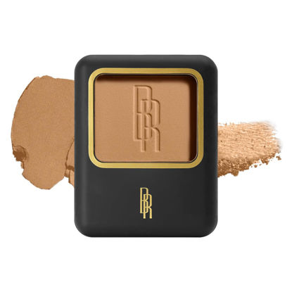 Picture of Black Radiance Pressed Powder, Buildable & Blendable Matte Finish Shine Control Compact with Mirror & Applicator, Cruelty-Free & Vegan - Crème Fresh