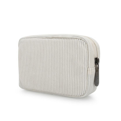 Picture of E-Tree 7 inch Canvas Zippered Small Bag, Mini Travel Makeup Carrying Case, Cosmetic Bag, Portable Electronics Accessories Organizer, Tiny Coin Purse Wallet, Little Pouch for Little Items