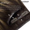 Picture of Lacer Hair Extensions Clip in Human Hair Chestnut Brown Mixed Dark Brown with Dark Brown Roots Color Ultra Thin PU Weft Seamless Extensions Clip in Human Hair R#2-2/6 110g 7pcs 14 Inch
