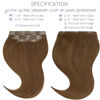 Picture of Lacer Hair Seamless Clip in Hair Extensions 9A Grade Virgin Human Hair Ultra Thin PU Weft Natural Hair Extensions Clip in Extensions For Women 7 Pcs 110g #4 Chocolate Brown 22 Inch