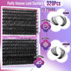 Picture of Fluffy Volume Lash Clusters 320pcs DIY Lash Extension 10-20MIX D Curl Eyelash Clusters 80D+100D Wispy Individual Lashes Cluster Eyelash Extensions DIY Lash at Home by Yawamica