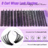 Picture of Lash Clusters Wispy 40D Eyelash Clusters 320Pcs Fluffy Cluster Eyelash Extensions D Curl 9-16MM Mixed Individual Lashes DIY Lash Extension Natural False Eyelashes by JIMIRE
