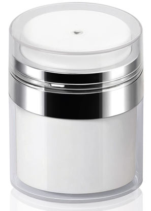Picture of Airless Pump Jar - 1.7 Oz Moisturizer Pump Dispenser, Cream Jar Vacuum Bottle Drunk Elephant Container - Airless Cosmetic Pump Containers Air Pump Container for Cream, Lotions, Serums, Moisturizer