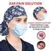 Picture of ABAMERICA Ponytail Scrub Caps for Women Surgical Caps Nurse Hat with Functional Ponytail Holder for Long Hair, Single or Satin-Lined