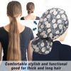 Picture of ABAMERICA Ponytail Scrub Caps for Women Surgical Caps Nurse Hat with Functional Ponytail Holder for Long Hair, Single or Satin-Lined