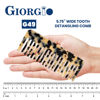 Picture of Giorgio G49 Large Hair Detangling Comb, Wide Teeth for Thick Curly Wavy Hair. Long Hair Detangler Comb For Wet and Dry. Handmade of Quality Cellulose, Saw-Cut, Hand Polished, White Tokyo (5.75")