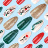 Picture of Cute Christmas Press on Nails Almond Fake Nails with Deer Glitter Cane Christmas Light Designs Medium Glue on Nails Glossy Winter False Nail Tips Full Cover Gel Artificial Nails Stick on Nails 24Pcs