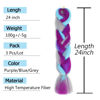 Picture of AFNOTE Rainbow Braiding Hair Extension 24 Inch 3 Packs Synthetic High Temperature Jumbo Braid in Hair Extensions Profession Crochet Colored Hair Extensions for Braiding(Purple/Blue/Grey)