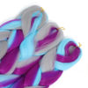 Picture of AFNOTE Rainbow Braiding Hair Extension 24 Inch 3 Packs Synthetic High Temperature Jumbo Braid in Hair Extensions Profession Crochet Colored Hair Extensions for Braiding(Purple/Blue/Grey)