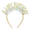 Picture of CIEHER Birthday Crown Headband, Women's and Girls' Birthday Tiara, Happy Birthday Decorations and Gifts - Gold