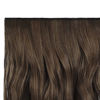 Picture of REECHO 20" 1-pack 3/4 Full Head Curly Wave Clips in on Synthetic Hair Extensions HE008 Hair pieces for Women 5 Clips 4.5 Oz Per Piece - Ginger Brown
