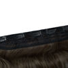 Picture of REECHO 20" 1-pack 3/4 Full Head Curly Wave Clips in on Synthetic Hair Extensions HE008 Hair pieces for Women 5 Clips 4.5 Oz Per Piece - Ginger Brown