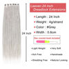 Picture of Leeven 40 Strands Thin Dreadlock Extensions 24 Inch Grey Soft Crochet SE Dreads Reggae Style Synthetic Braiding Hair 0.6 cm Width Loc Extensions for Women Men