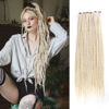Picture of Leeven 24 Inch Blonde Synthetic Dreadlock Extensions 40 Strands 0.6 cm Width Single Ended Crochet Dreads Reggae Style Braiding Hair Handmade Loc Extensions for Women Men