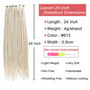 Picture of Leeven 24 Inch Blonde Synthetic Dreadlock Extensions 40 Strands 0.6 cm Width Single Ended Crochet Dreads Reggae Style Braiding Hair Handmade Loc Extensions for Women Men