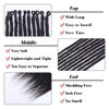 Picture of Leeven Thin 24 Inch Dreadlock Extensions 40 Strands Natural Black Soft Hippie SE Dreads 0.6 cm Width Synthetic Loc Extensions Handmade Reggae Style Crochet Braiding Hair for Women and Men
