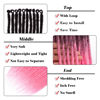 Picture of Leeven Synthetic Dreadlock Extensions 40 Strands 24 Inch Single Ended Ombre Pink Crochet Dreads Extensions 0.6 cm Width Handmade Loc Extensions Reggae Style Braiding Hair for Women Men