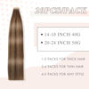 Picture of Human Hair Tape in Extensions, Darkest Brown to Medium Brown Extensions Real Human Hair 20 Inch 20pcs Remy Straight Tape ins Invisible Tape in Hair Extensions Human Hair (P2/10#,20 Inch)