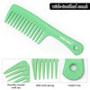 Picture of BEAYUNG 2 PCS Large Wide Tooth Comb, Shower Combs for Women, Curly Hair Brush, Detangling Comb, Hair Styling Comb, Hairdressing Tool (1Green,1Pink)