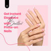Picture of Beetles Short Square French Tip Press On Nails, 16 Sizes 64 Pcs Pink Squoval Shape Short Square Press On Nails Fake Nails Extensions Gel Nail Tips Nail Art DIY Manicure Valentines Gifts for Women