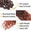 Picture of 14 Inch 8 Packs Goddess Locs Crochet Hair Pre Looped Faux Locs Crochet Hair for Women Soft Boho Hippie Locs Hair Extension Synthetic (#T350)