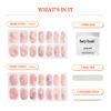 Picture of Heyhae Semi Cured Gel Nail Strips | Sun Cured Gel Nail Wraps No LED Lamp Needed Easy Apply & Remove | Includes 28 strips, 1 Prep Pad, 1 Nail File & 1 Wooden Stick - Hey, I Pink It's Love