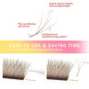 Picture of Lash Extensions Brown 4D Eyelash Extensions W Lashes 0.07mm Thickness D Curl Lashes Mix 8-15mm Colored Lashes Soft Lash Trays Pestañas Pelo a Pelo Individual Lashes(W-Brown-4D-0.07-D,8-15mm)