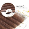 Picture of Lash Extensions Brown 4D Eyelash Extensions W Lashes 0.07mm Thickness D Curl Lashes Mix 8-15mm Colored Lashes Soft Lash Trays Pestañas Pelo a Pelo Individual Lashes(W-Brown-4D-0.07-D,8-15mm)