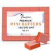 Picture of Maryton Mini Nail Buffer Blocks - 180/240 Grit Professional Salon Orange Buffers - Buff Nails Prior to Application of Gel Polish, Acrylic, 50 Count