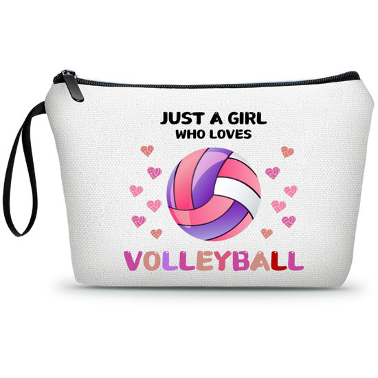 Picture of ARIOSEY Volleyball Gifts for Teen Girls,Volleyball Gifts for Team,Volleyball Makeup Bag,Volleyball Stuff,Small Cosmetic Bag,Birthday Gifts for Friends Female,Volleyball Gifts