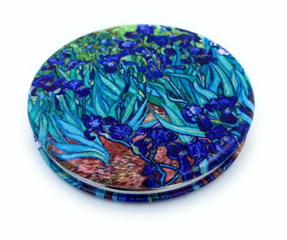 Picture of Aeisage Pocket Mirror for Women Small Travel Mirror Magnifying Van Gogh Irises Flower Purse Mirror Compact Unique Gift for Artistic Mom